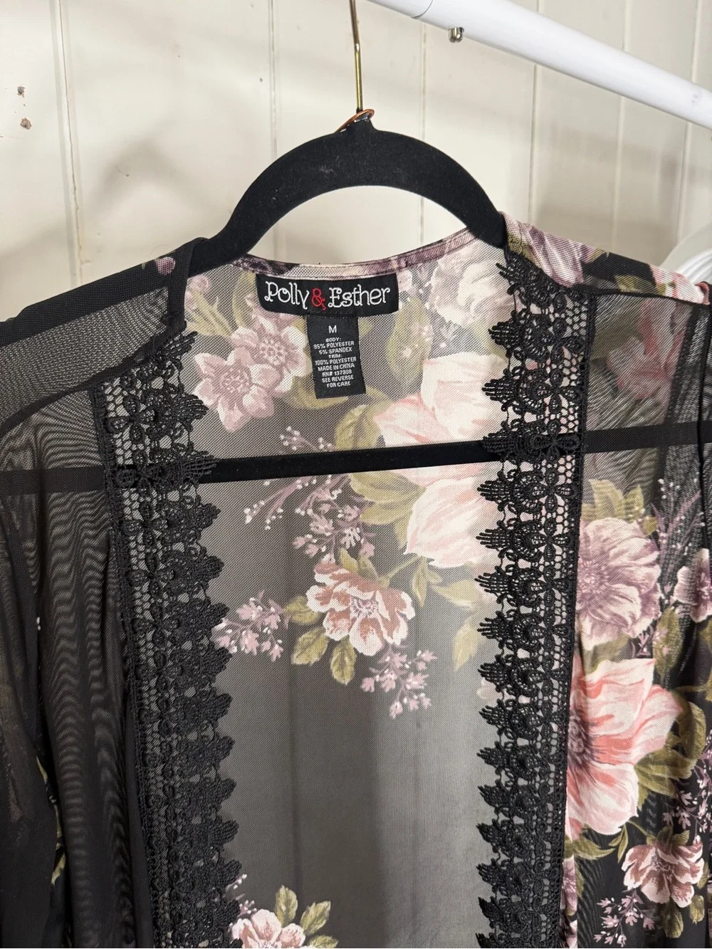 Polly & Esther sheer black